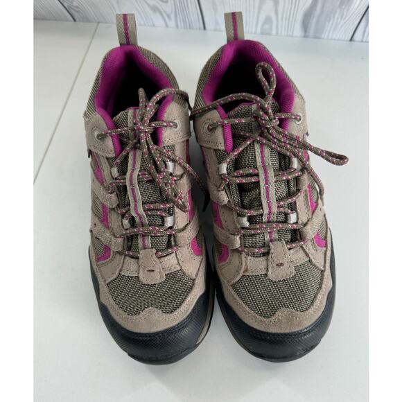 L.L. Bean 258485 Tan Waterproof Outdoor Trail Hiking Sneakers Women's Sz 8 Wide - Picture 2 of 8